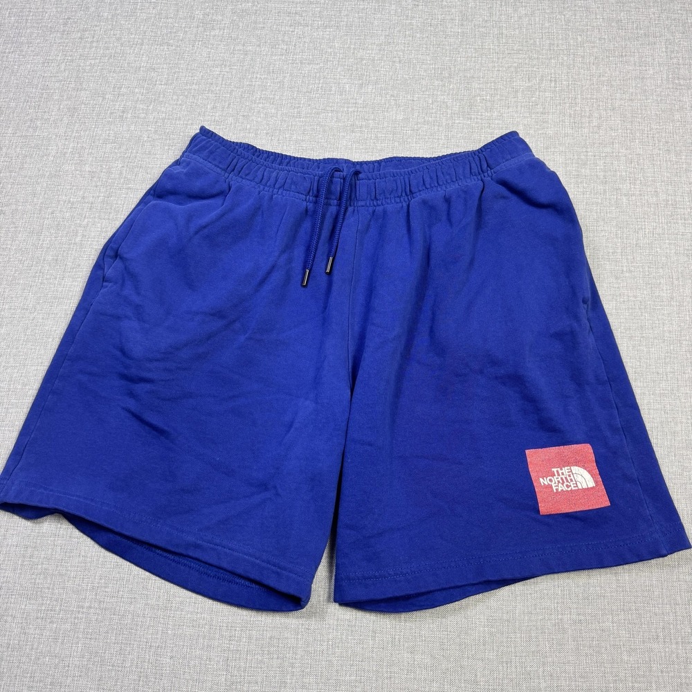 The North Face Shorts Mens M Blue Sweat French Terry Elastic Drawstring 8 Inseam